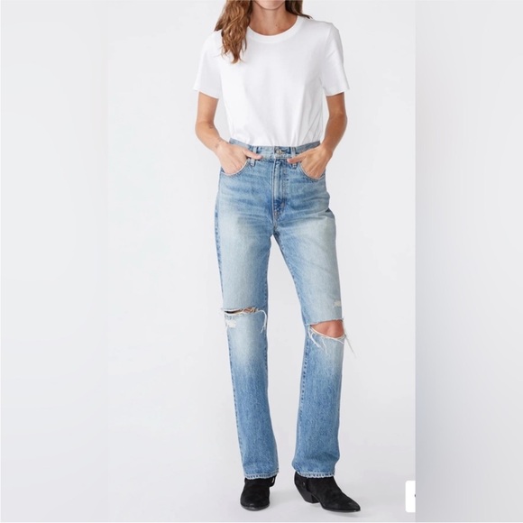 Denim - SLVRLAKE london distressed jeans in Shutdown